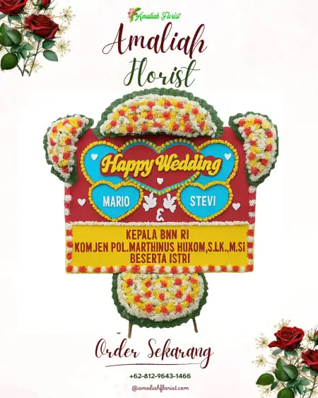 Papan Bunga Pernikahan Padas
